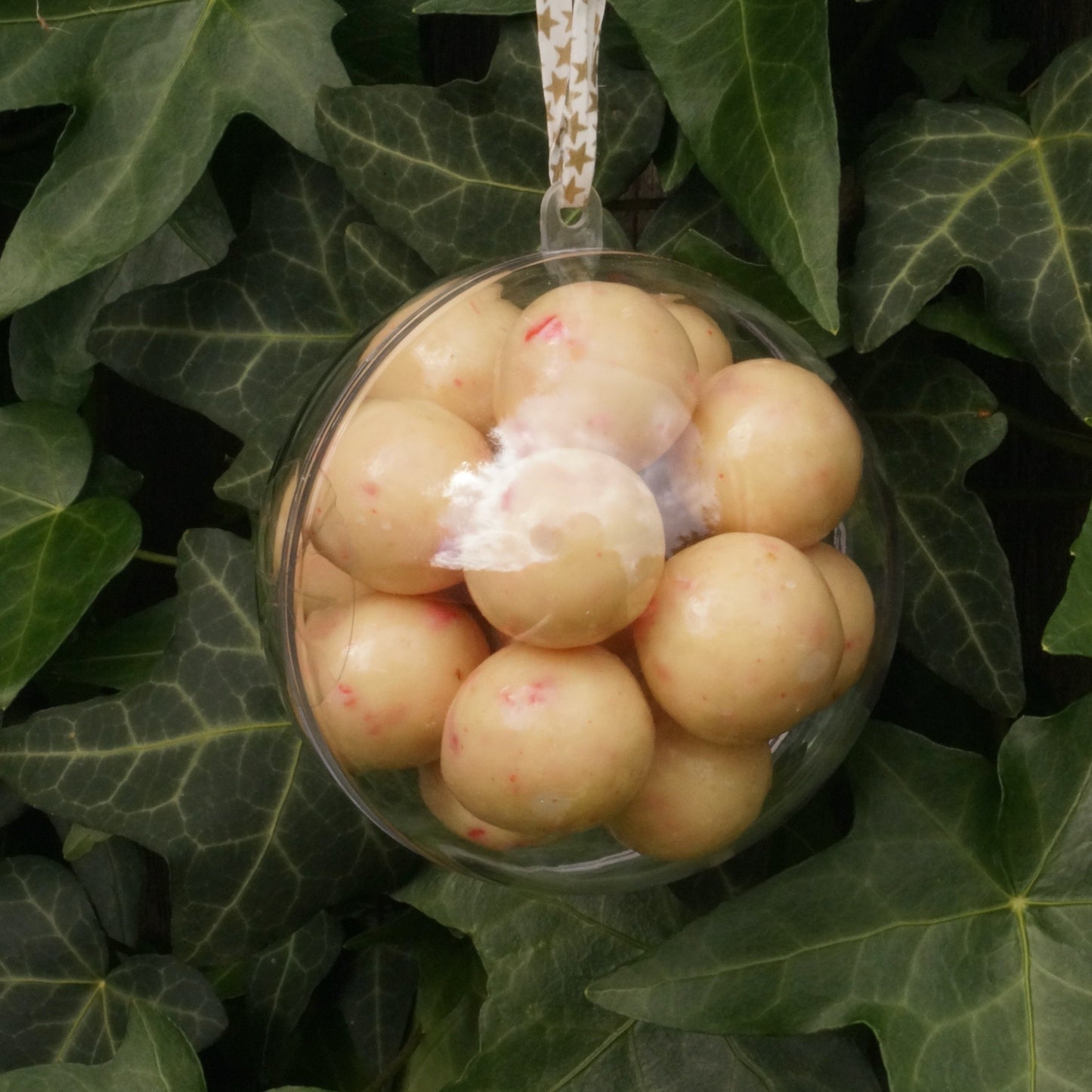 Candy Cane Malt Balls Bauble