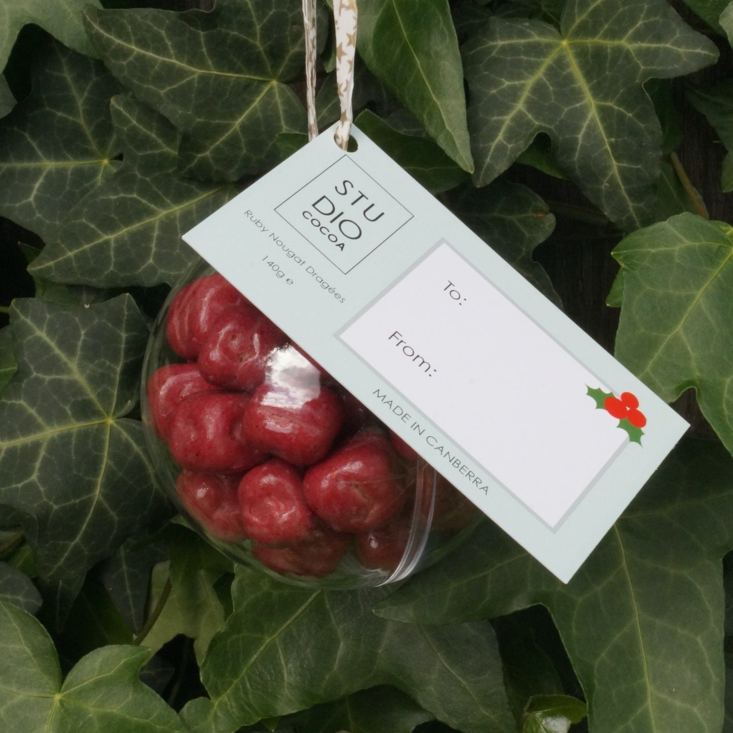 Ruby Nougat Dragées Bauble